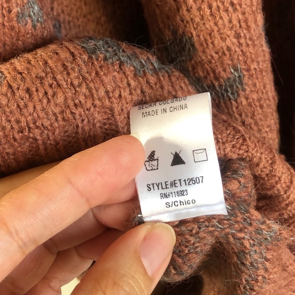 New Easel Leopard Pattern Pullover Knitted Sweater - Picture 6 of 7